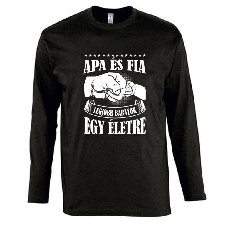 Apa - Fia legjobb barátok Hosszú Ujjú Póló