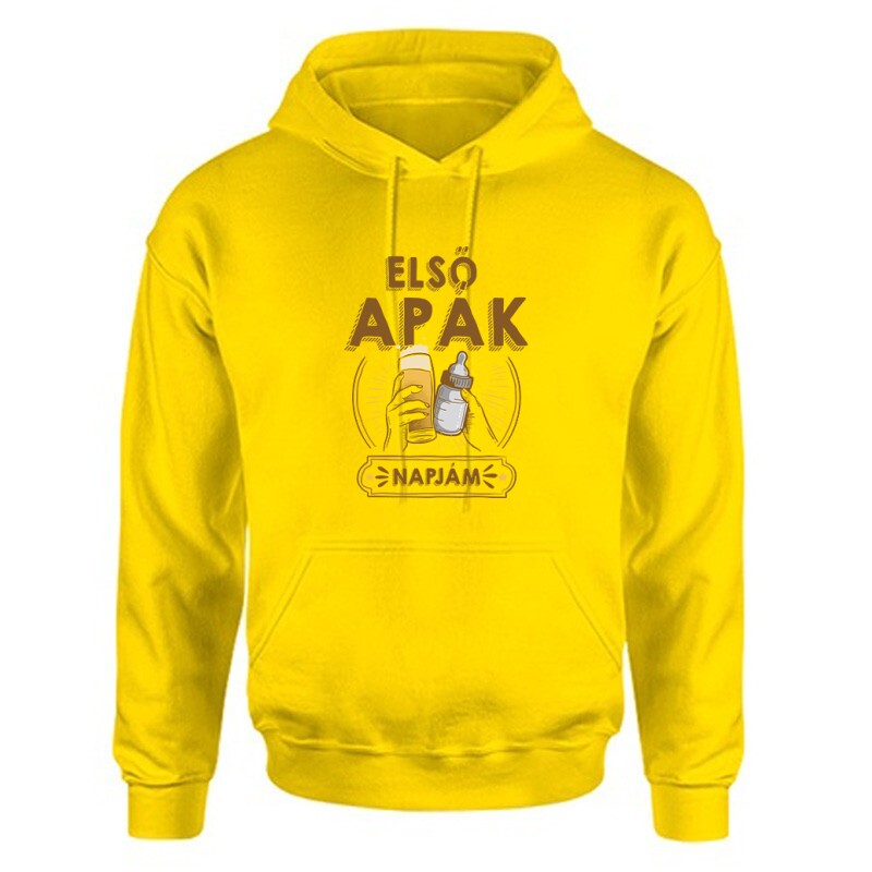 Első apák napjám Unisex Kapucnis Pulcsi