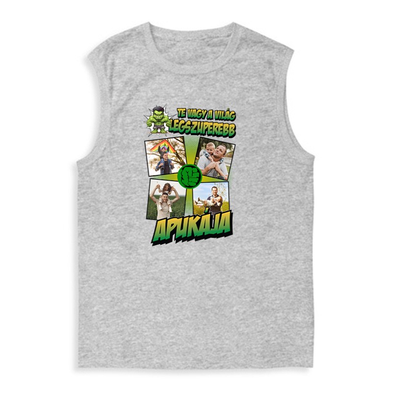 A világ legszuperebb apukája (Hulk) Fényképes Férfi Trikó