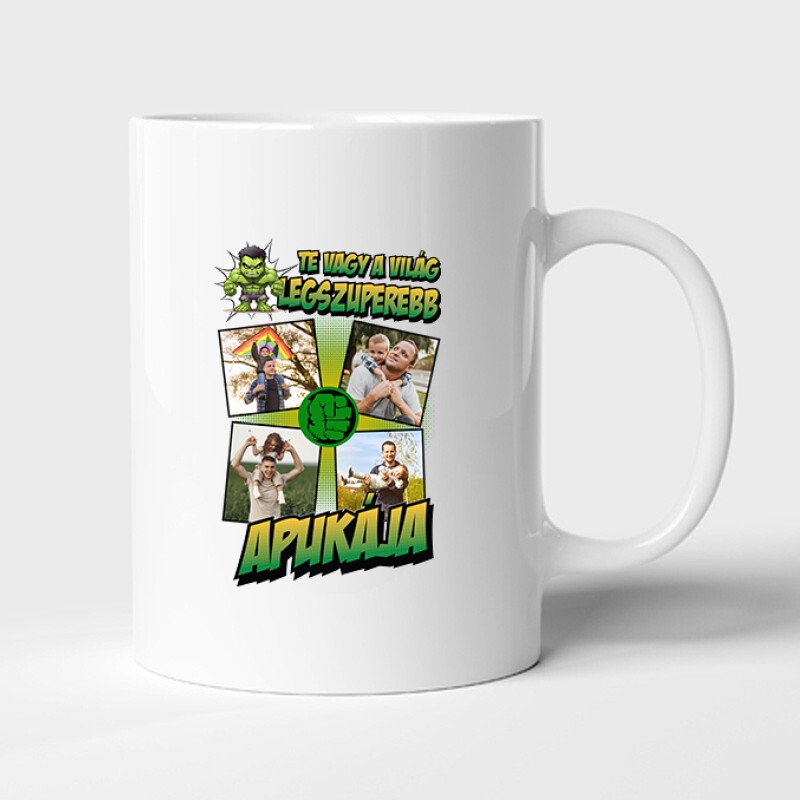 A világ legszuperebb apukája (Hulk) Fényképes Bögre