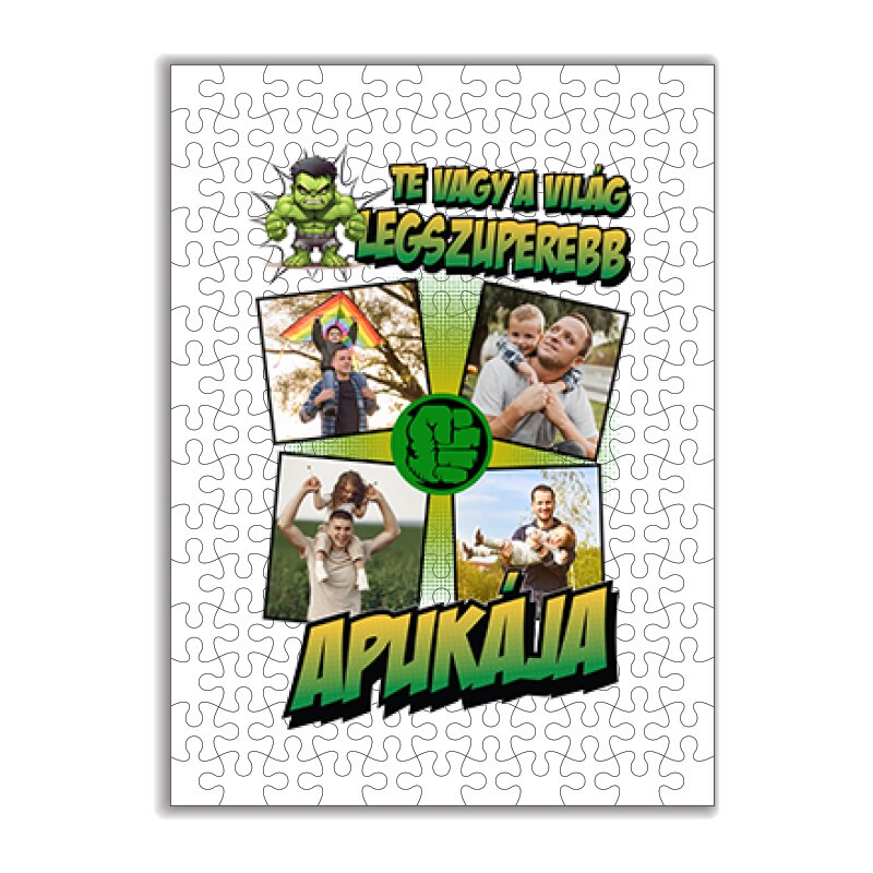 A világ legszuperebb apukája (Hulk) Fényképes Puzzle