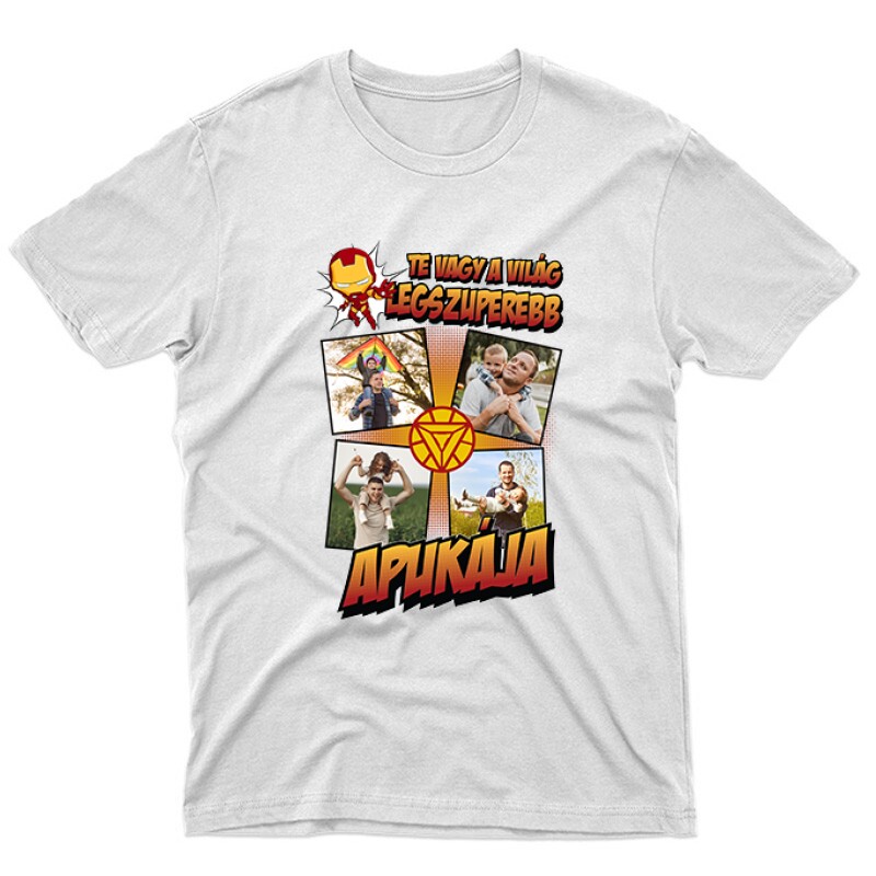 A világ legszuperebb apukája (Ironman) Fényképes Unisex Póló