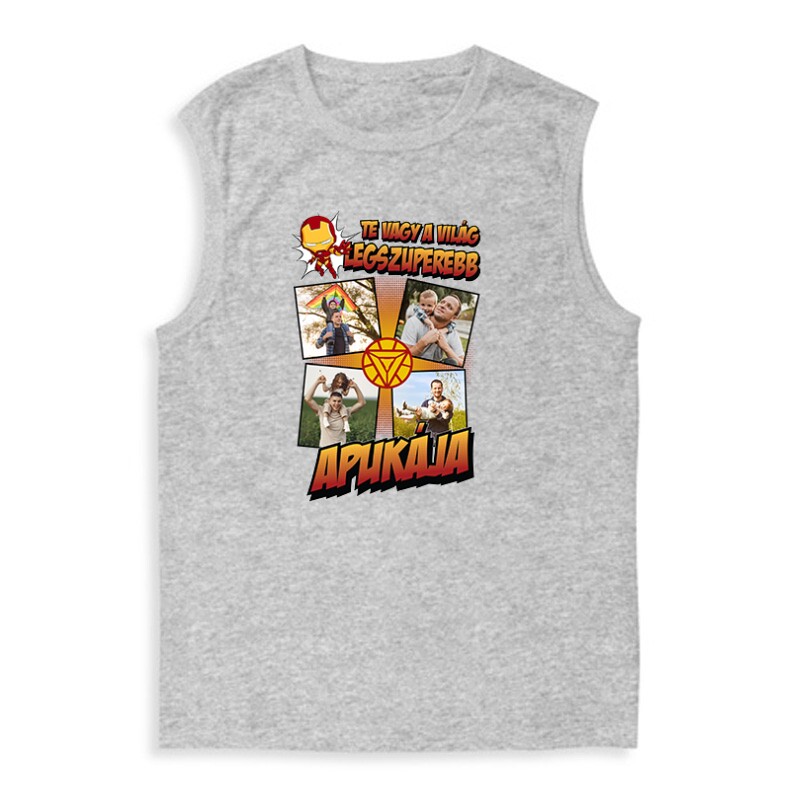 A világ legszuperebb apukája (Ironman) Fényképes Férfi Trikó