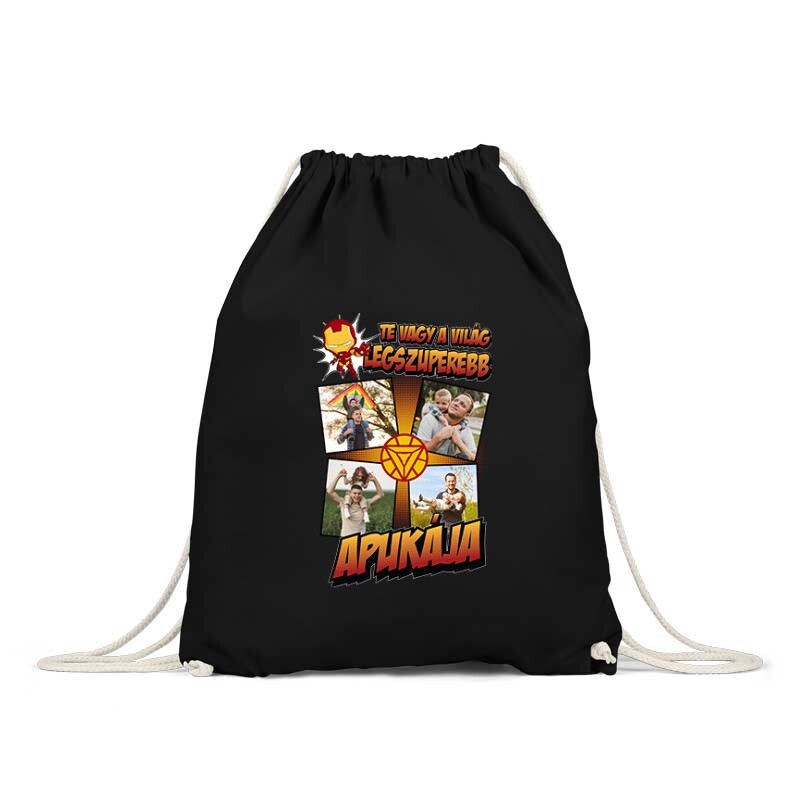 A világ legszuperebb apukája (Ironman) Fényképes Hátizsák