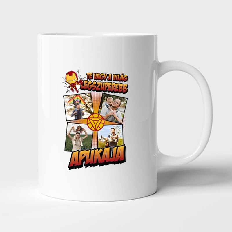 A világ legszuperebb apukája (Ironman) Fényképes Bögre