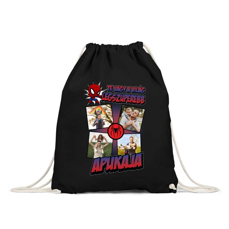 A világ legszuperebb apukája (Spiderman) Fényképes Hátizsák