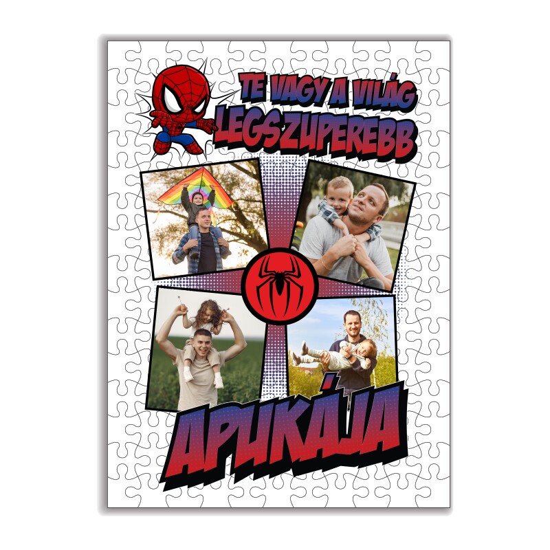 A világ legszuperebb apukája (Spiderman) Fényképes Puzzle