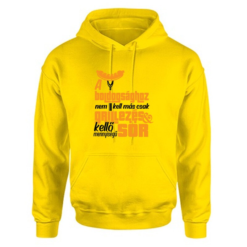 Grillezés és kellő sör Unisex Kapucnis Pulcsi