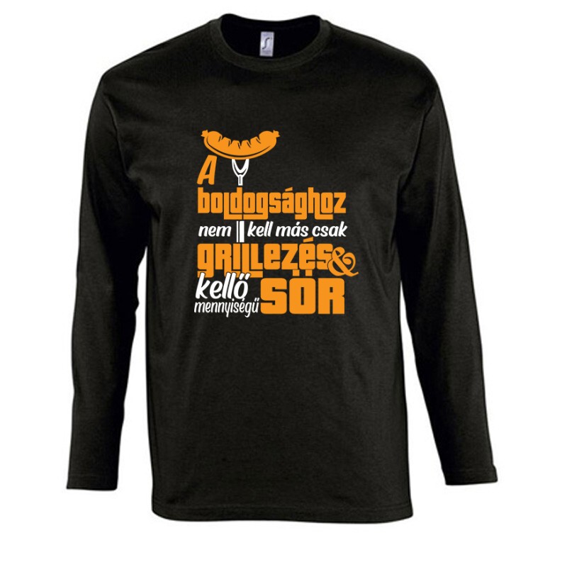 Grillezés és kellő sör Hosszú Ujjú Póló