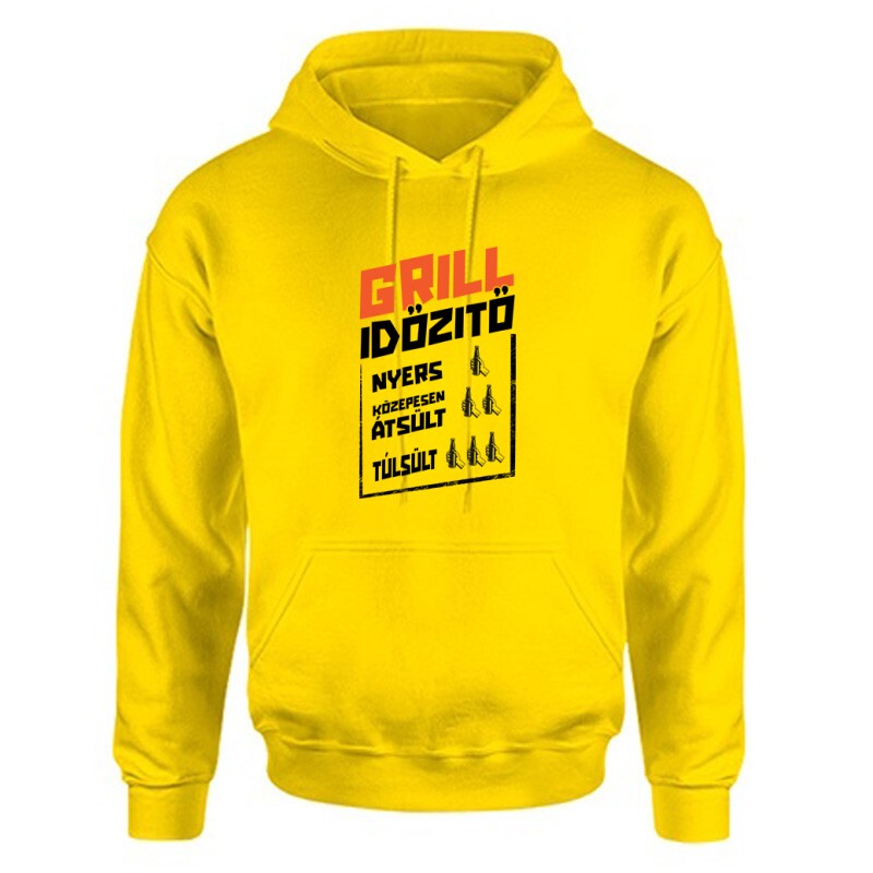 Grill Időzítő Unisex Kapucnis Pulcsi