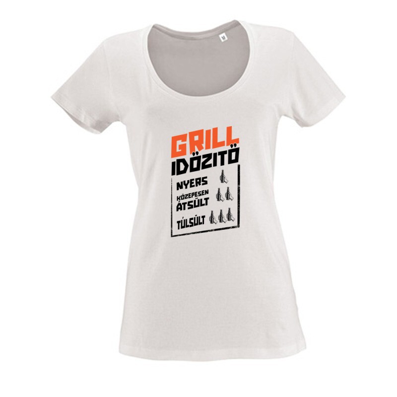 Grill Időzítő Női O Nyakú Póló