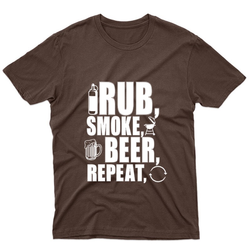 Rub, Smoke, Grill, Repeat Unisex Póló