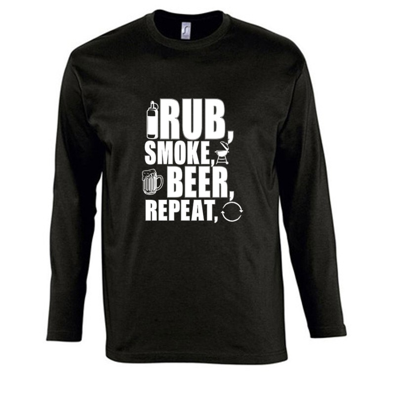 Rub, Smoke, Grill, Repeat Hosszú Ujjú Póló