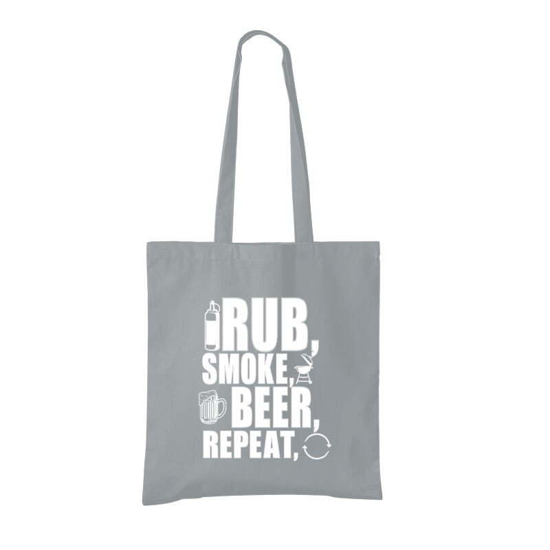 Rub, Smoke, Grill, Repeat Bevásárló Táska