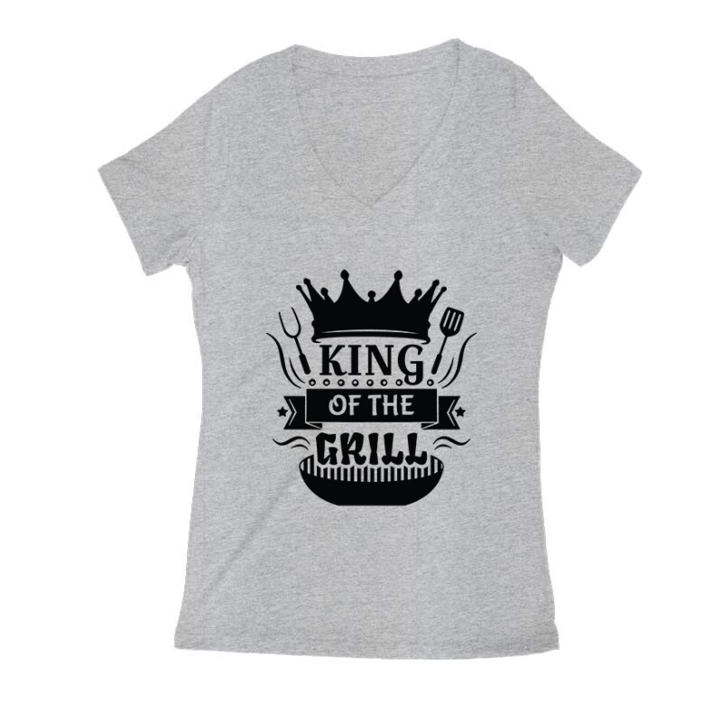 King of the grill Női V Kivágott póló