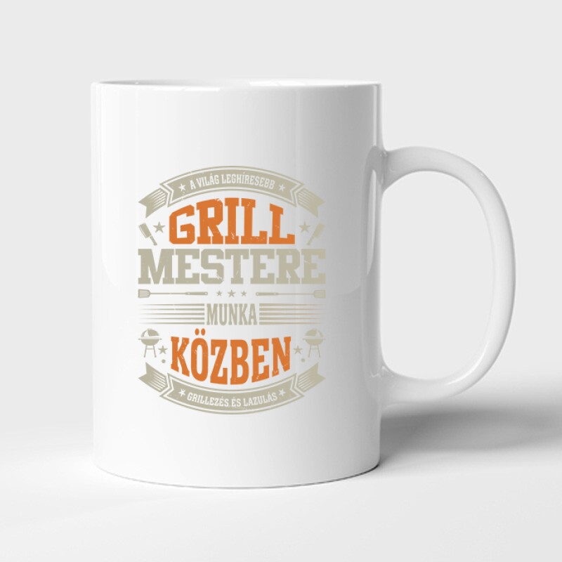 Grill Mester Munka közben Bögre