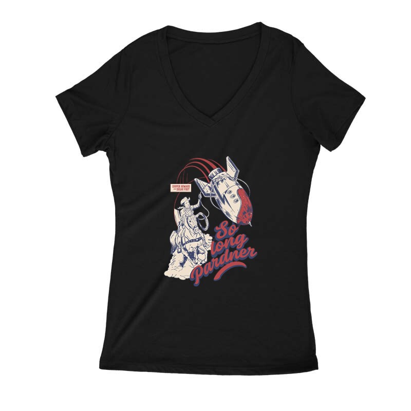 Fallout_ Cooper Howard Női V Kivágott póló