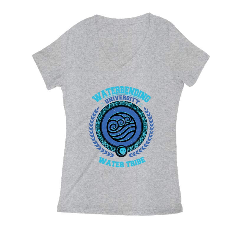 Waterbending University Női V Kivágott póló