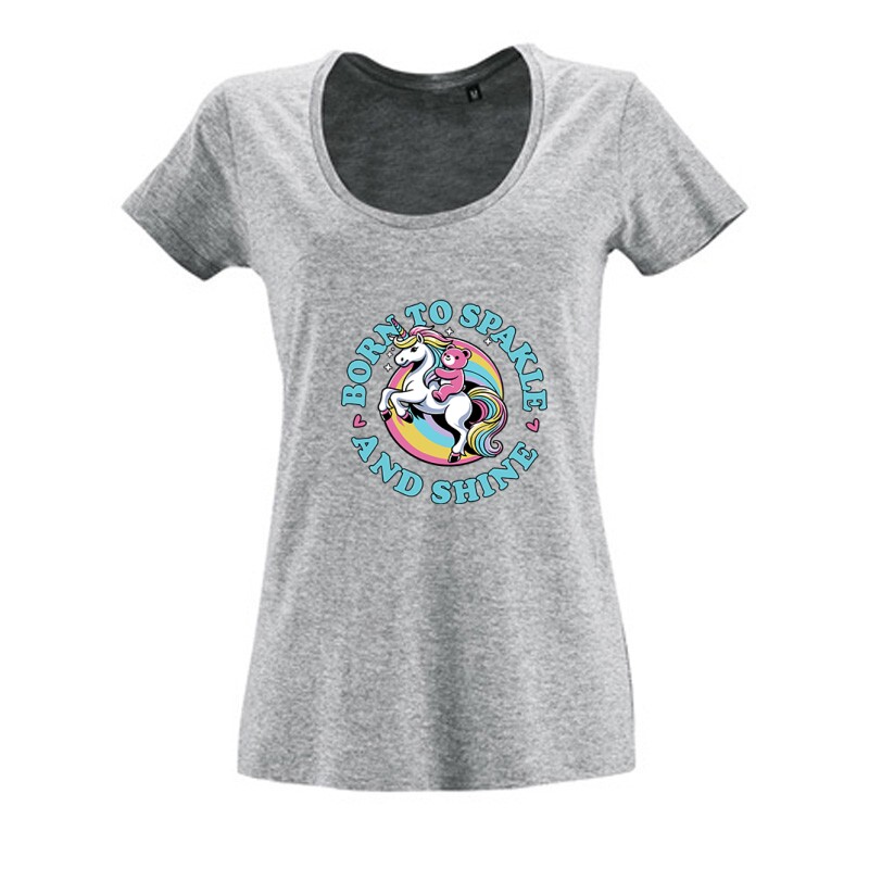 Born to Sparkle and Shine Női O Nyakú Póló
