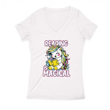Reading is magical Női V...