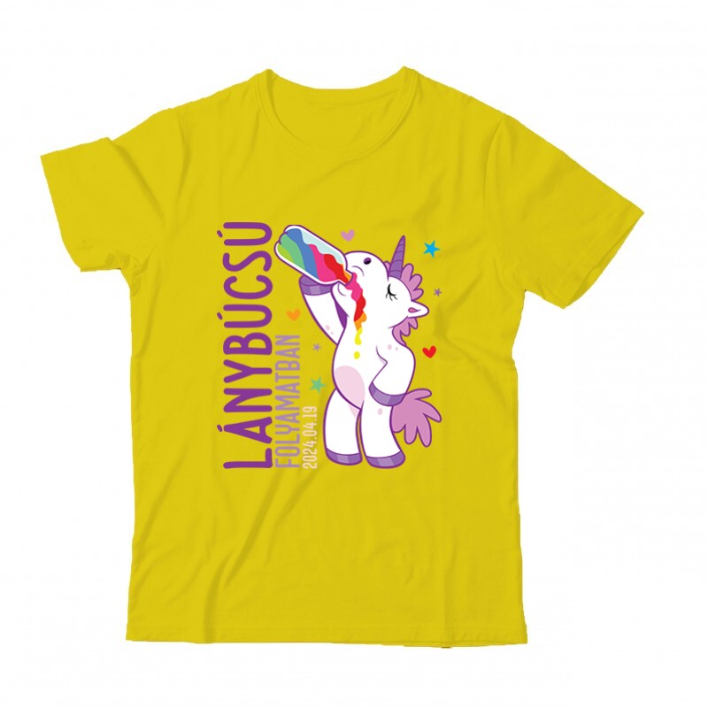 Lánybúcsú folyamatban Unikornis Gyermek Póló