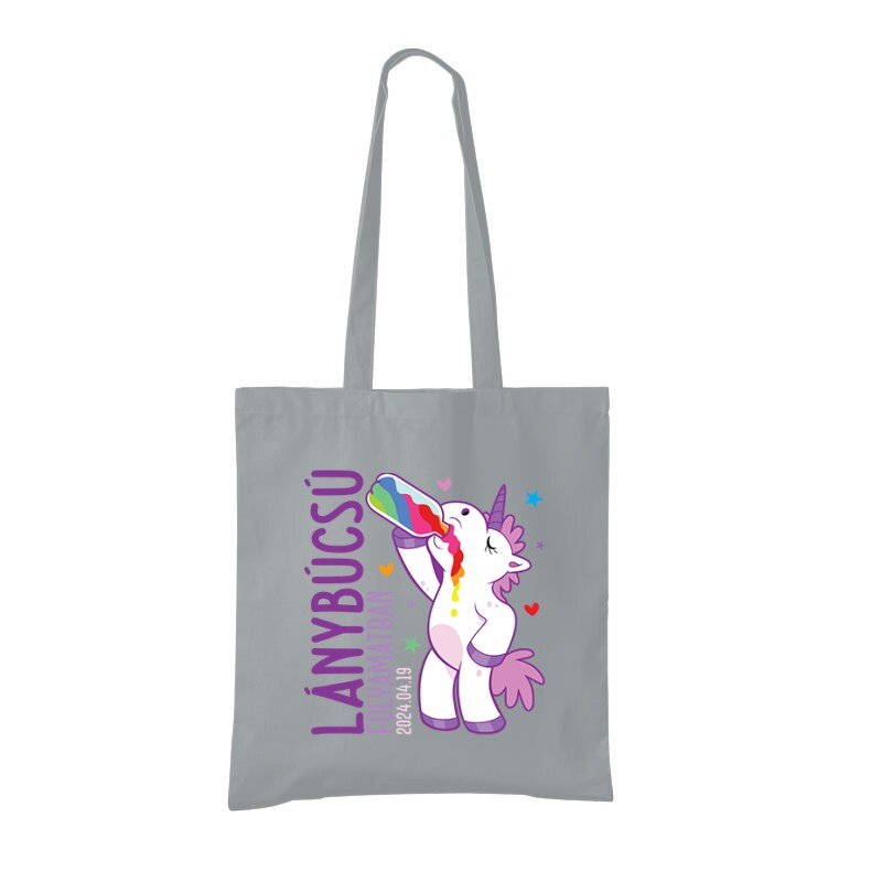 Lánybúcsú folyamatban Unikornis Bevásárló Táska