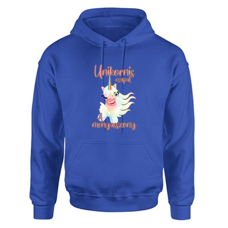 Unicorn - Menyasszony Unisex Kapucnis Pulcsi