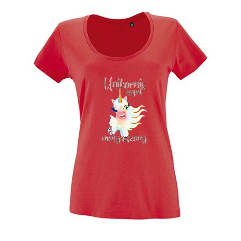Unicorn - Menyasszony Női O Nyakú Póló