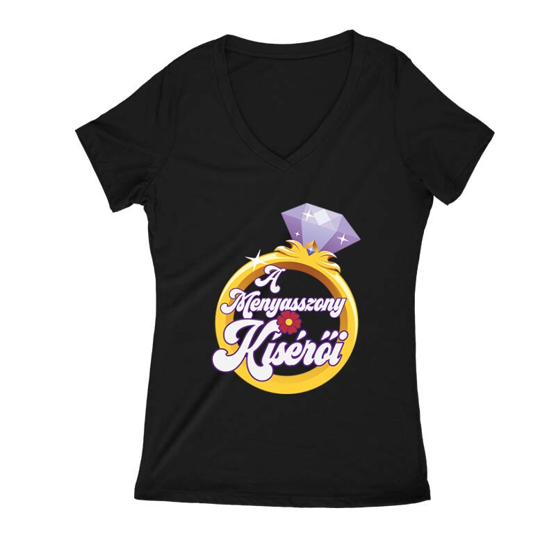 Ring - Menyasszony kísérői Női V Kivágott póló