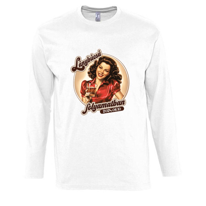 Pinup Lánybúcsú Hosszú Ujjú Póló