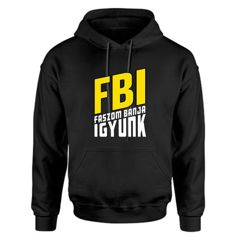 FBI Unisex Kapucnis Pulcsi
