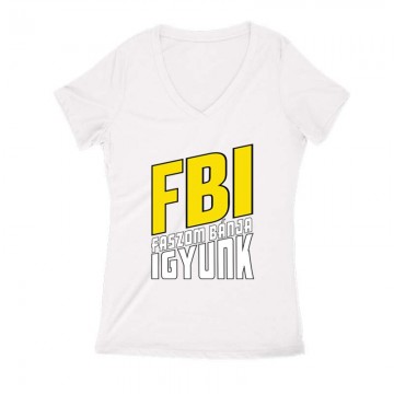 FBI Női V Kivágott póló