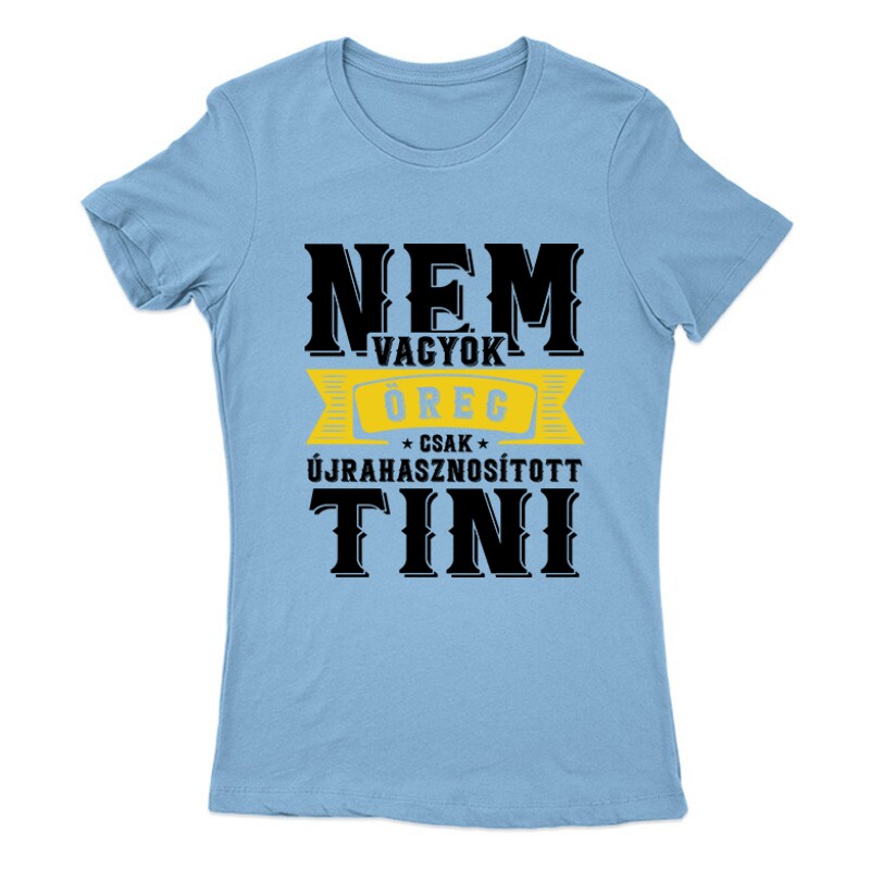 Újrahasznosított Tini Női Póló