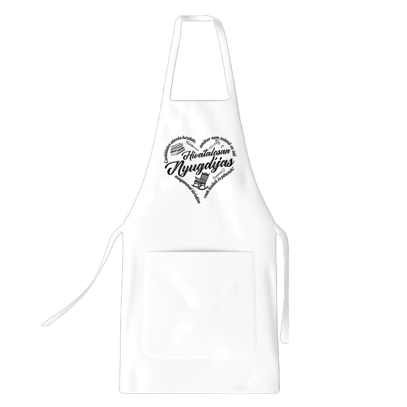 Hivatalosan is nyugdíjas (Férfi minta) Kötény