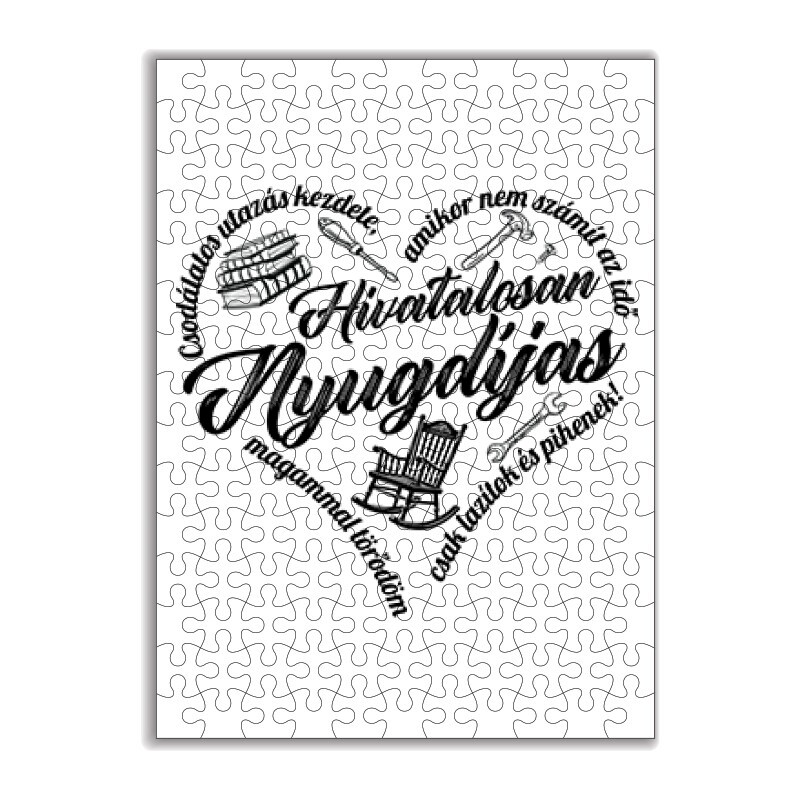 Hivatalosan is nyugdíjas (Férfi minta) Puzzle