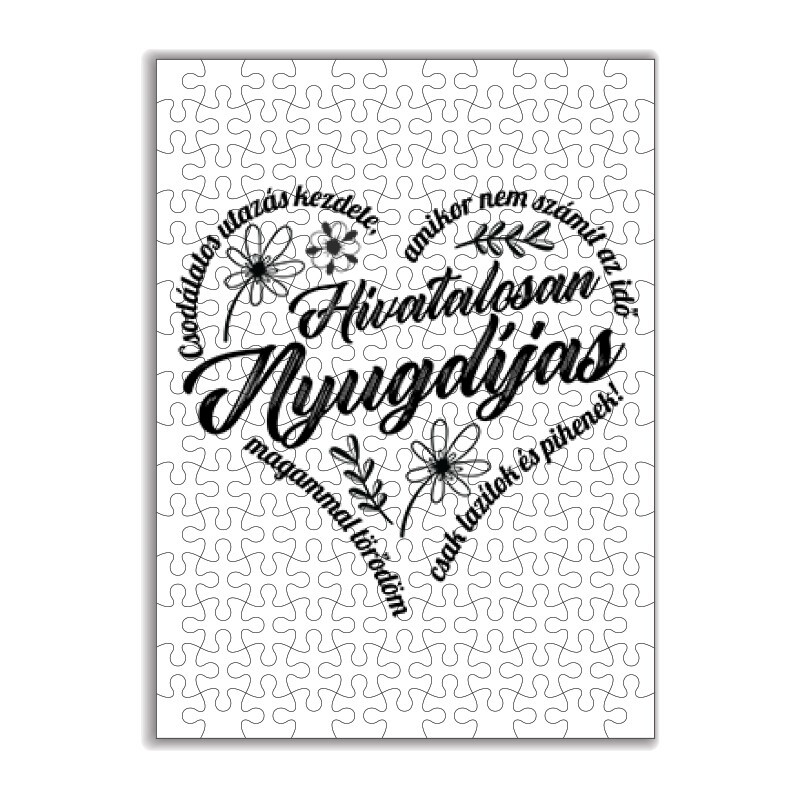 Hivatalosan is nyugdíjas (Női Minta) Puzzle