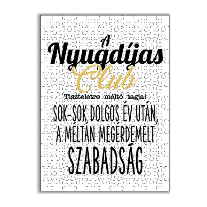 Nyugdíjas Club Puzzle