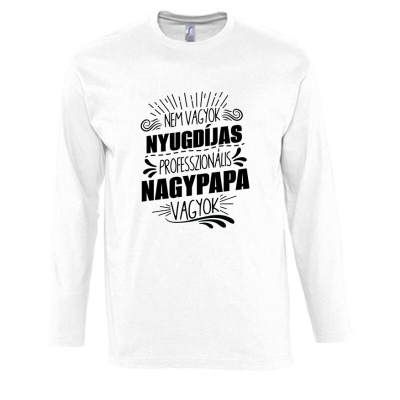 Professzionális Nagypapa Hosszú Ujjú Póló