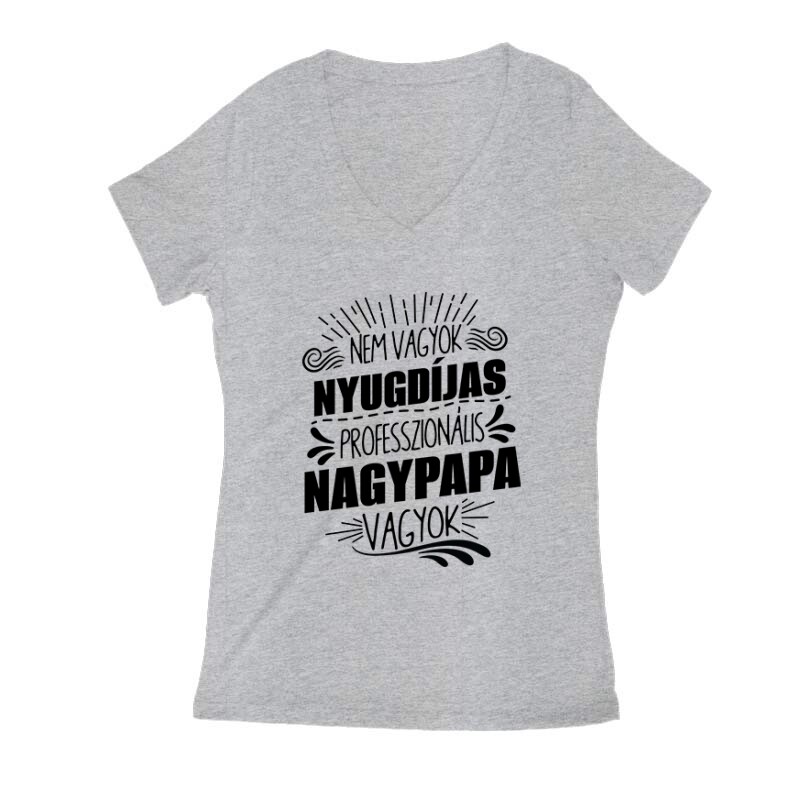 Professzionális Nagypapa Női V Kivágott póló