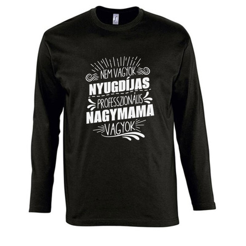 Professzionális Nagymama Hosszú Ujjú Póló