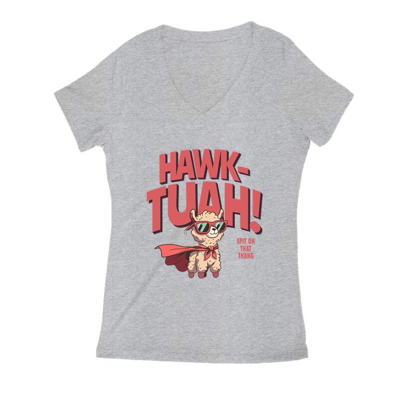 Hawk Tuah Llama Női V Kivágott póló