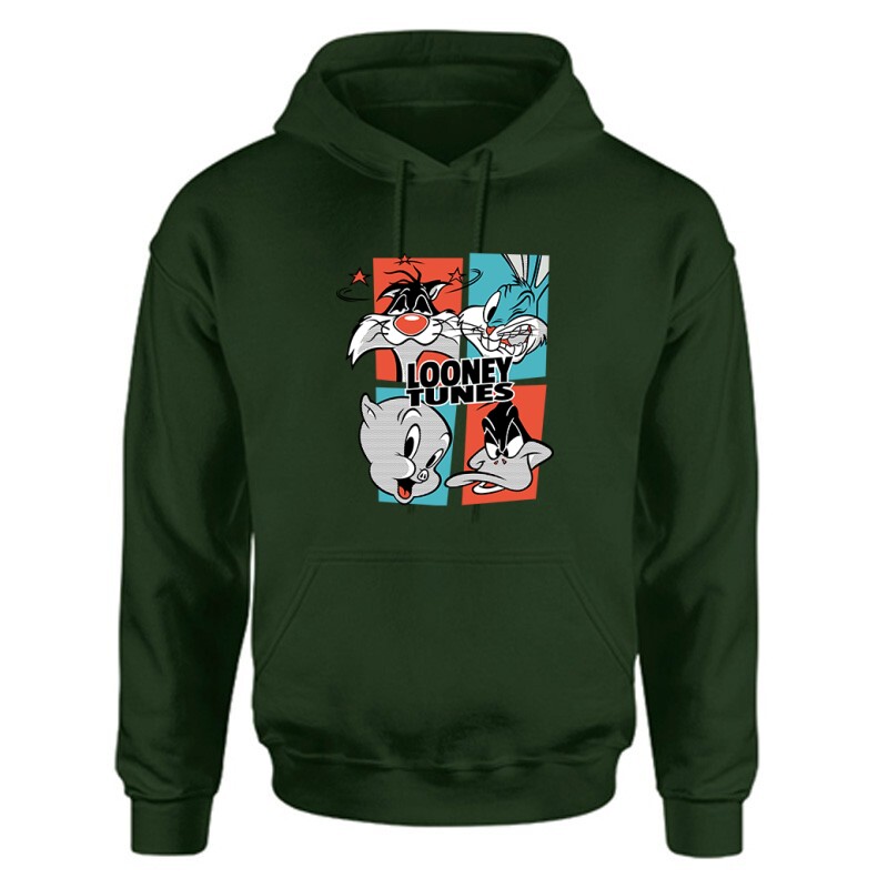 Looney Tunes Together Unisex Kapucnis Pulcsi