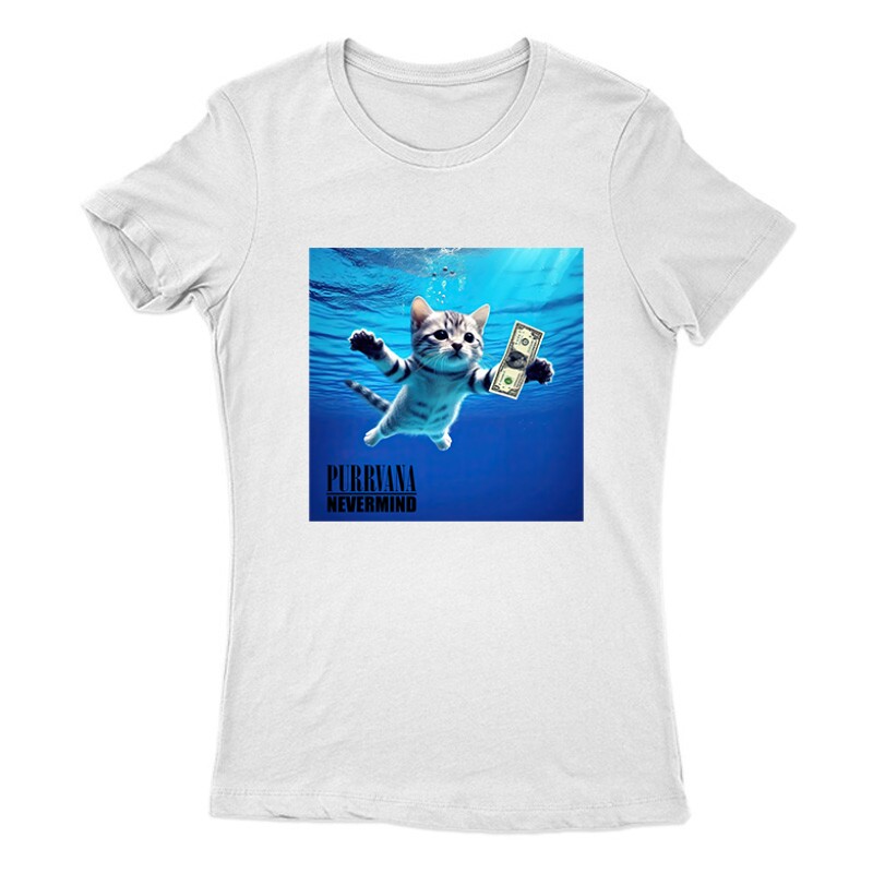 Purrvana Nevermind Női Póló