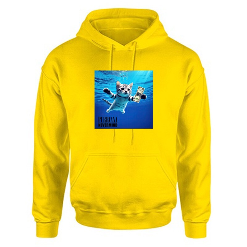 Purrvana Nevermind Unisex Kapucnis Pulcsi