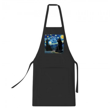 Black Cat Starry Night Kötény