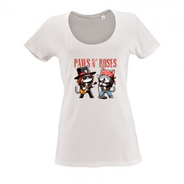 Paws N' Roses Női O Nyakú Póló