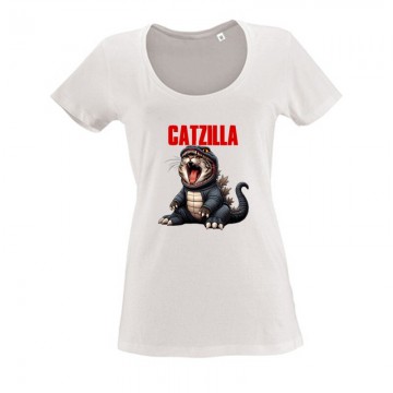 Catzilla_2 Női O Nyakú Póló