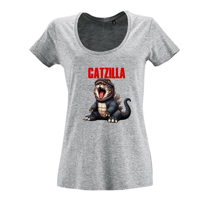 Catzilla_2 Női O Nyakú Póló