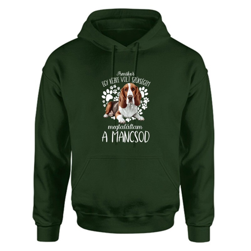Megtaláltam a mancsod Basset hound Unisex Kapucnis Pulcsi