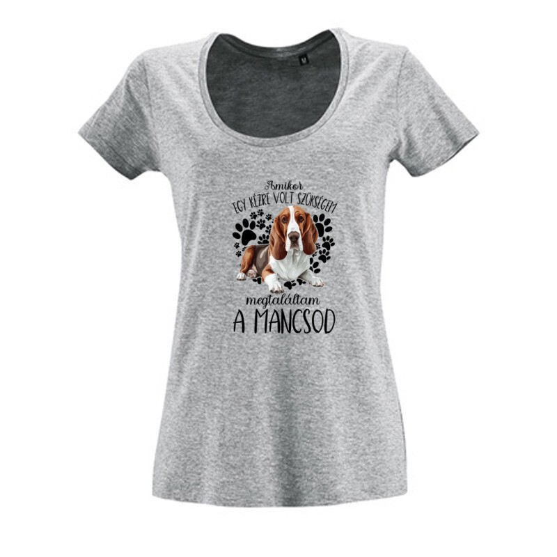 Megtaláltam a mancsod Basset hound Női O Nyakú Póló